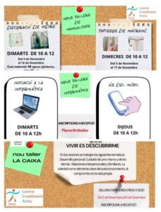 El Centre d’Envelliment Actiu de Pego oferix nous tallers