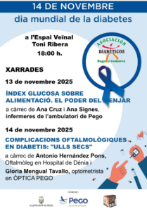 L’Associació de Diabètics de Pego i comarca escalfa motors per a celebrar el dia mundial d’esta malaltia crònica