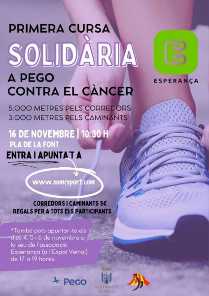L’Associació Esperança estrena cursa solidària contra el càncer a Pego