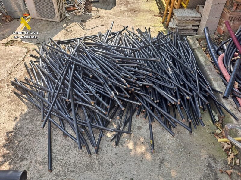 L’operació Cobrilo, iniciada a l’Atzúbia, permet detindre tres persones per robatori de cablejat de coure