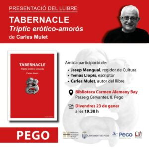 “Tabernacle, de Carles Mulet és, l’últim i, probablement el seu millor llibre” afirma Tomàs Llopis