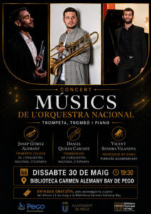Les entrades del concert de Josep Gómez, Daniel Quiles i Vicent Sendra s’esgoten en hora i mitja