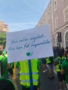 Docents de Pego es manifesten a València en el 13é dia de vaga indefinida en l’ensenyament públic