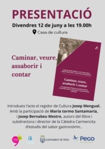 Es presenta a Pego ‘Caminar, veure, assaborir i contar. El compromís d’Antonio González Pomata (1926-1996) amb les comarques i la gastronomia d’Alacant’