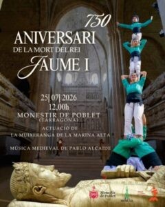 La Muixeranga de la Marina Alta posa rumb al Monestir de Santa Maria de Poblet per homenatjar Jaume I