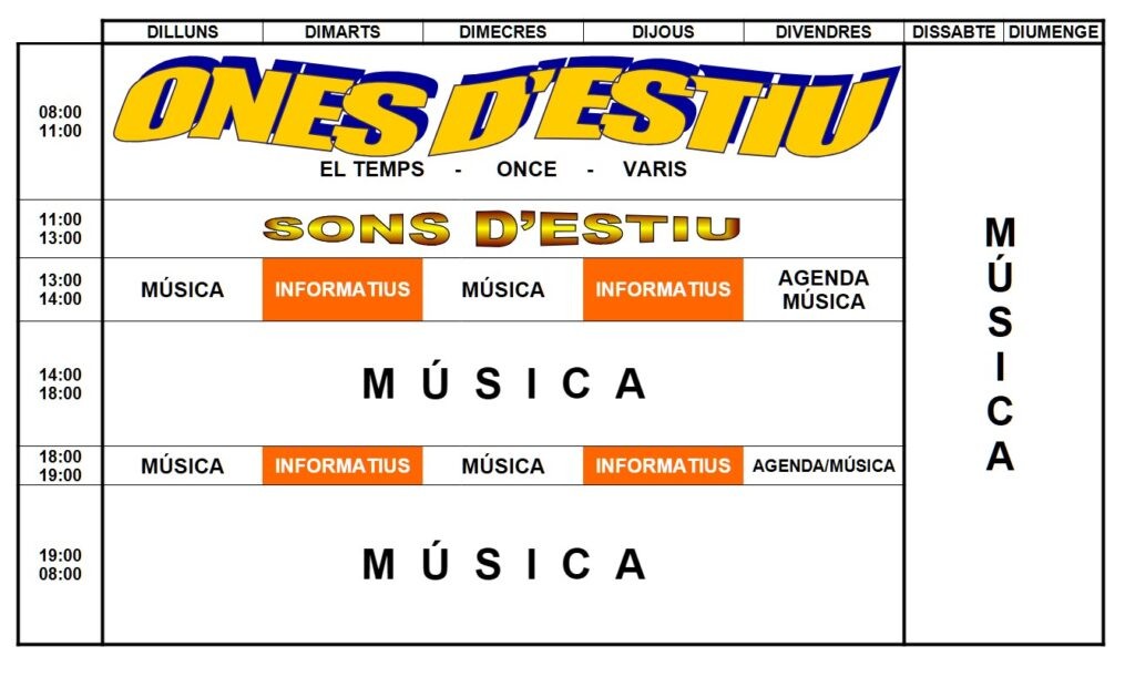 Programació Estiu 2026