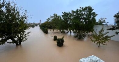 Pego acumula 681,2 l/m² en 24 hores per la dana Adam