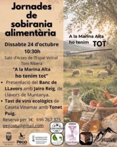 Pego Viu reprèn les Jornades de Sobirania Alimentària