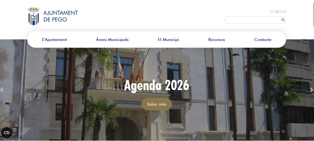 L’Ajuntament de Pego estrena web